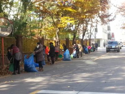 율천동&#44; 낙엽 일제 대청소 실시